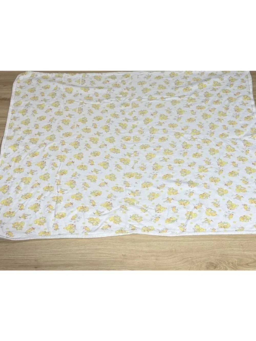 Vintage Carter's Receiving Baby Blanket Yellow Bears and Clowns 36x36
